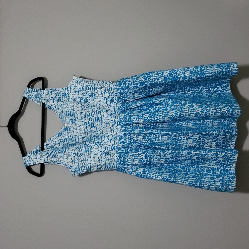 Calvin Klein blue and white dress